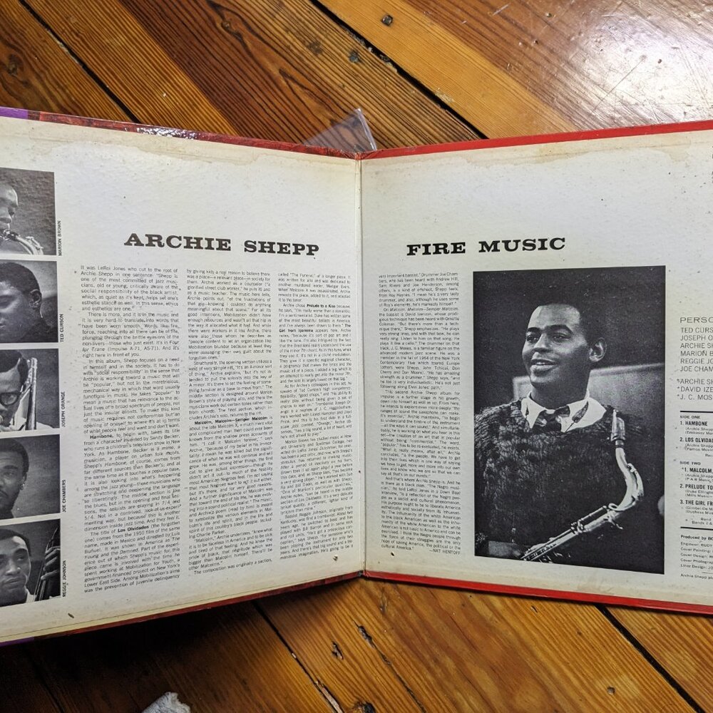 ARCHIE SHEPP - FIRE MUSIC (1965 OG MONO) & MARION BROW VG+ - Picture 4 of 16